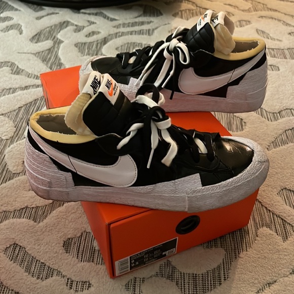 Nike Blazer Low Sacai Black Patent Leather - Picture 3 of 7